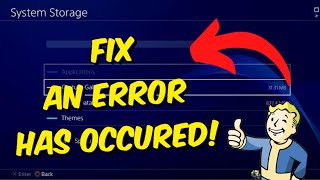 How To Fix PS4 Error quotAn Error Has Occurredquot 2023  Easy Fix Tutorial [upl. by Field]