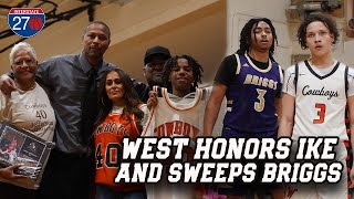 West honors a LEGEND and SWEEPS Briggs for the secondstraight year Full Game Highlights [upl. by Annaul78]