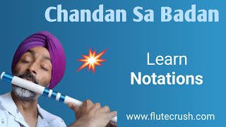 Chandan Sa Badan song notations for Flute and piano [upl. by Gregorius]