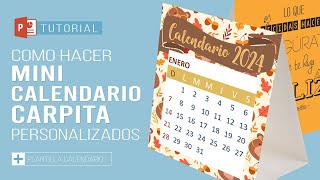 Como hacer MINI CALENDARIO CARPITA PERSONALIZADO 2024 [upl. by Duaner66]