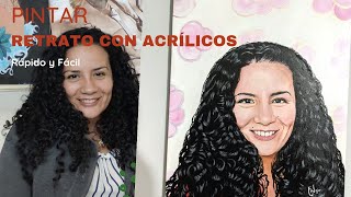 Como mezclar colores con acrílicos  pintar retrato con acrílico  como pintar cabello con acrilicos [upl. by Sonja475]