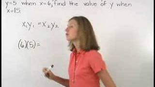 Inverse Variation  MathHelpcom  Math Help [upl. by Hawthorn]