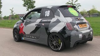 250HP Abarth 500 w Ragazzon Exhaust amp Jon Olsson Wrap  CRAZY POPS AND BANGS [upl. by Divadleahcim]