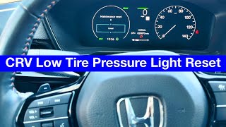 2023  2024 Honda CRV Reset Low Tire Pressure light  TPMs calibration [upl. by Sibilla875]