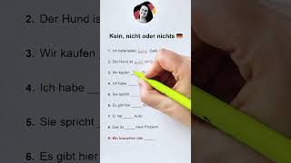 Kein nicht oder nichts 😱🇩🇪 learngerman lernen german deutschlernen deutschkurs deutschland [upl. by Netti]