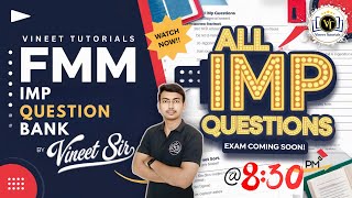 FMM K Scheme IMP Question Bank 2024  Fluid Mechanics amp Machinery IMP Questions  Vineet Tutorials [upl. by Eilloh]