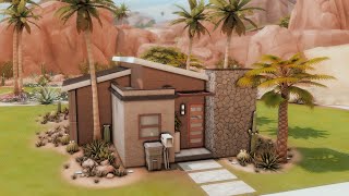 oasis springs starter home 🏜️  the sims 4 speed build  base game only [upl. by Ocin]