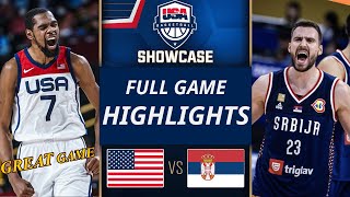 USA vs Serbia  Full Game  Today Olympic Paris 2024  USAB SHOWCASE [upl. by Virgin]