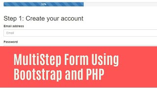 Multistep Form Using Bootstrap and PHP MultiStep Form Submit and Save Into MySQL Using PHP [upl. by Rakia]