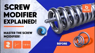 Screw Modifier Blender Tutorial [upl. by Coughlin]