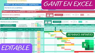 Como hacer un cronograma automático de actividades en Excel [upl. by Arakat95]