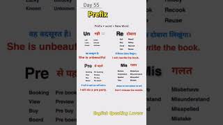 suffixes and prefixes l prefixes examples l grammar rules l English Speaking Lovers shorts l [upl. by Peony333]