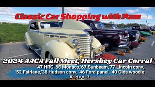 Classic Car Shopping 2024 AACA Fall Meet Hershey Car Corral 3 [upl. by Raffaj]