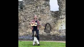 Woman Dances With Dog While Holding Guitar  152995510 [upl. by Takeshi]