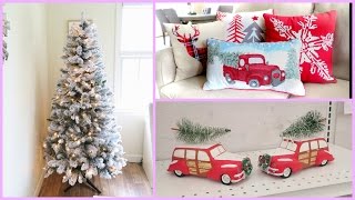 Christmas Home Decor Haul  New Flocked Christmas Tree 🎄 [upl. by Cassella]