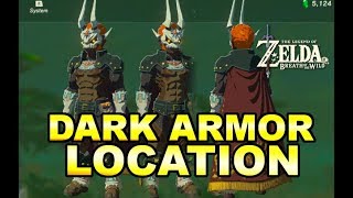 Zelda Breath of the Wild DLC 2 Ex Treasure Dark Armor Location Guide [upl. by Yllehs]