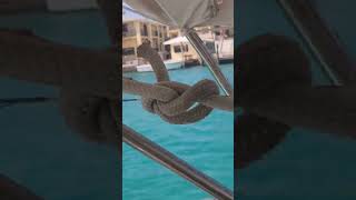 Adding backstay to dinghy davit for additional support [upl. by Pouncey]