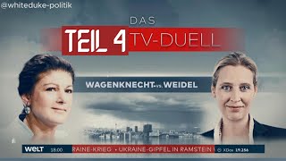 ALICE WEIDEL VS SAHRA WAGENKNECHT TEIL 4 TV DUELL [upl. by Kcinimod289]