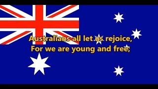 National anthem of Australia  Advance Australia Fair lyrics [upl. by Ataliah]