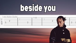 keshi  beside you  Easy Guitar Tabs Tutorial [upl. by Schroder522]