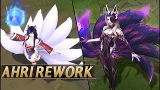 AHRI REWORK NEW GAMEPLAY PREVIEW All Abilities Skins  League of Legends ASU [upl. by Nanji198]