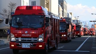 【平成28年富士宮市消防出初式】徒歩部隊・車両部隊による分列行進 [upl. by Sula]