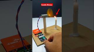 Candle Blower ° DC Motor scienceexperiment dcmotor tech shorts [upl. by Filomena337]