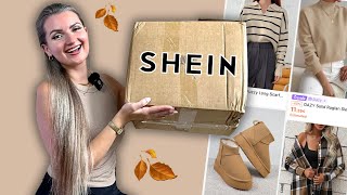 HUGE SHEIN FALL 2024 TRYON HAUL unboxing autumn clothes 🍂 [upl. by Lipson]