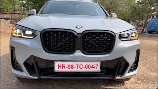 BMW X4 xDrive30d M Sport Silver Shadow 2022 ₹74 lakh  Reallife review [upl. by Fotina]