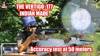 ACCURACY TEST OF VERTIGO 177 AT 50 METERS INDIAN MADE [upl. by Egduj]