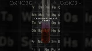 Precipitation reaction of cobalt silicatechemistryexperimentshorts [upl. by Ahsirtal]