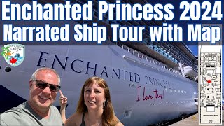 We Spent 32 Days on This Ship  Guided Ship Tour of the Enchanted Princess [upl. by Eenehs829]