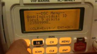 VHF Radio  Inputting another boats MMSI number [upl. by Noislla]