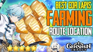 BEST COR LAPIS FARMING ROUTE LOCATIONS GENSHIN IMPACTS GUIDE [upl. by Mercado]