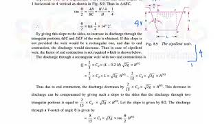 CIPOLLETTI WEIR OR NOTCH  PROBLEM [upl. by Anesuza257]