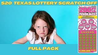 200X Power Blitz 20 Texas Lottery Scratch offs [upl. by Mccormick]