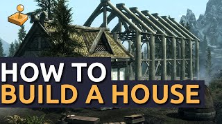 Skyrim Hearthfire DLC  How To Build a House and Find Building Materials [upl. by Archambault]