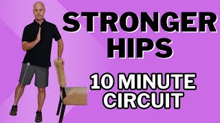 Simple Hip Exercises for Strength Flexibility and Injury Prevention  10 Minute Circuit [upl. by Leuams509]