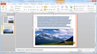 Comment modifier lalignement dun texte avec PowerPoint 2010 [upl. by Jahdol]