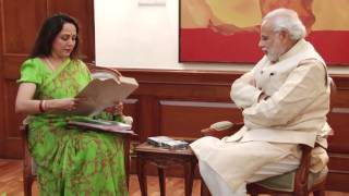 Lok Sabha MP Hema Malini calls on PM Modi [upl. by Fabozzi531]