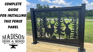 How to Install a Metal Fence Panel  Madison Iron and Wood [upl. by Delphine]