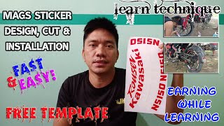 How to make mags sticker Easy fast design cut and install [upl. by Ormand]