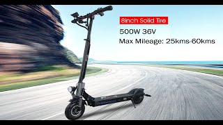 8inch wheel Electric Scooter 36V 500W 800W two roues electric scooter [upl. by Noet]