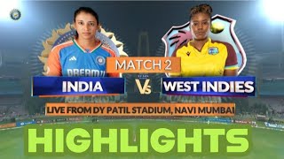 INDW vs WIW 2024 2nd T20I Match Highlights [upl. by Keiryt]