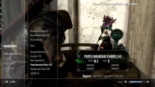 Lex Learns  Skyrim  Alchemy 101 herbs ingredients recipes and effects [upl. by Normie]