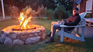 Feuerstelle  Schwenkgrill aus Natursteinen gemauert [upl. by Bondon]