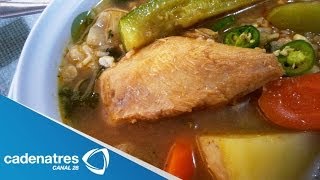 Receta para preparar caldo tlalpeño de res Receta de caldo de res  Comida mexicana [upl. by Nuahc]