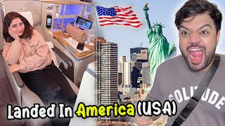 Landed In United States Of America 🇺🇸🔥  Business Class Flight Surprise For Aroob 😍 [upl. by Dihgirb972]