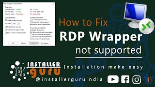 rdp wrapper not supported windows 10 fix RDP wrapper error in Windows 10🔥💻 Englishinstallerguru [upl. by Lleddaw]