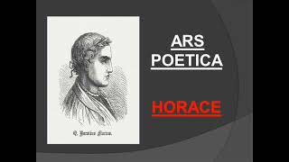 Ars Poetica Horace  Summary  Literature Hindi Details [upl. by Reilly]